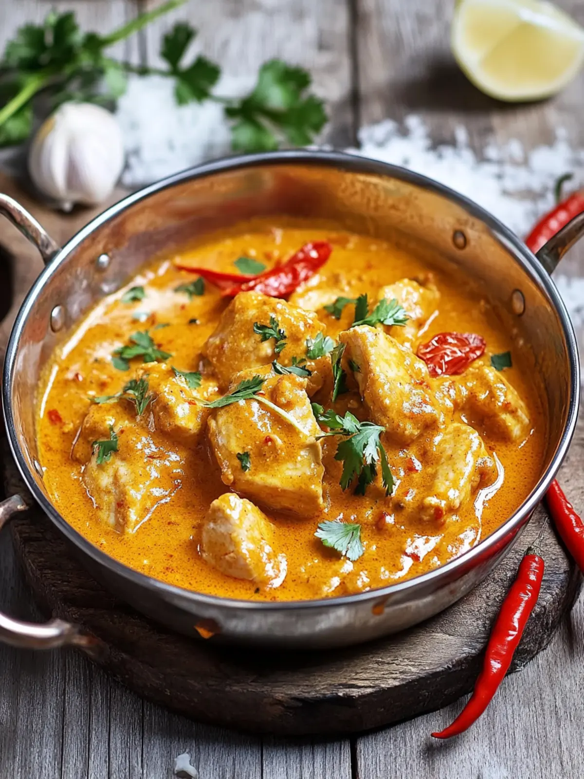 Hühnerfilets in Curry-Rahmsauce