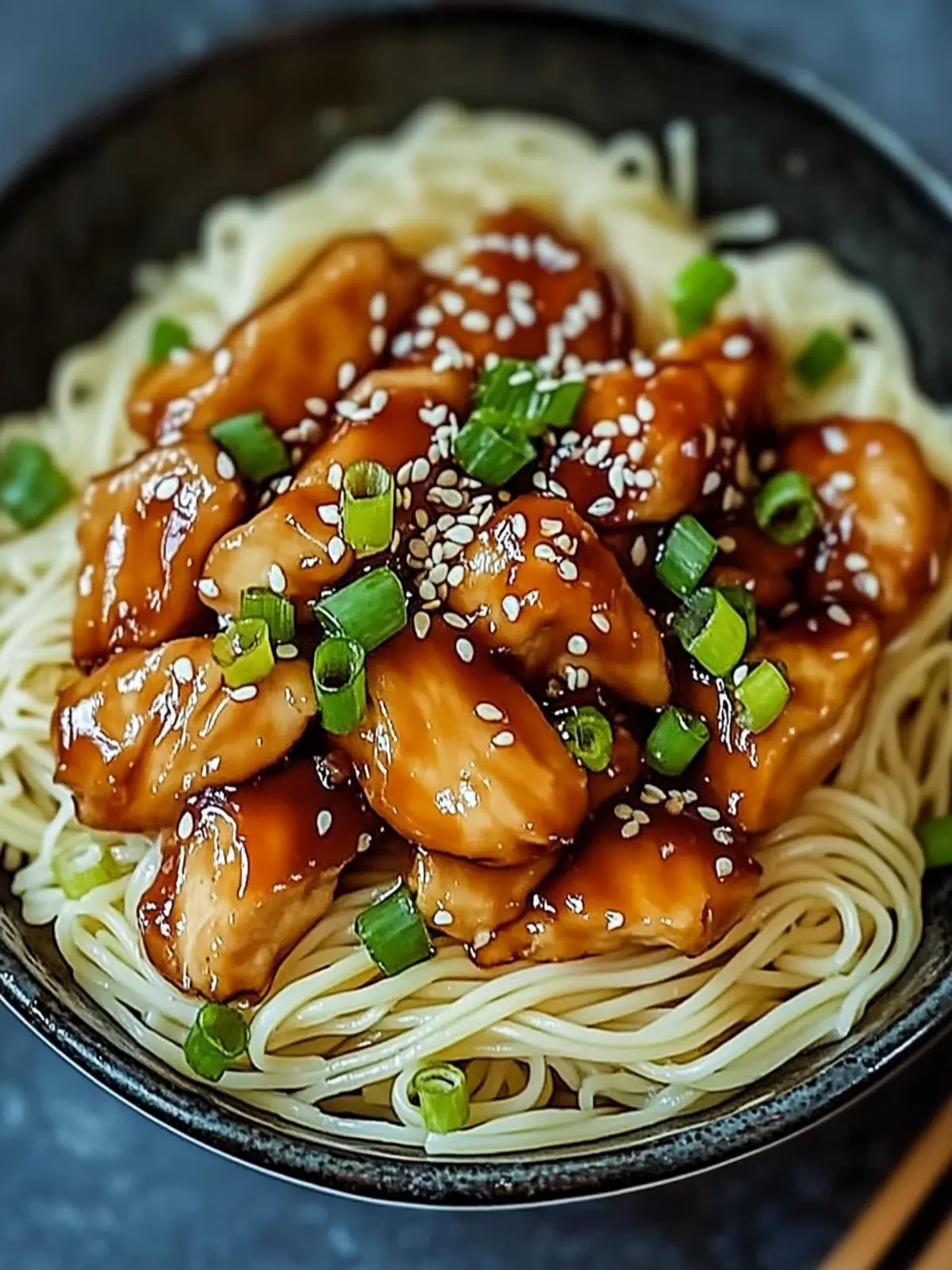Hähnchen-Teriyaki mit Nudeln