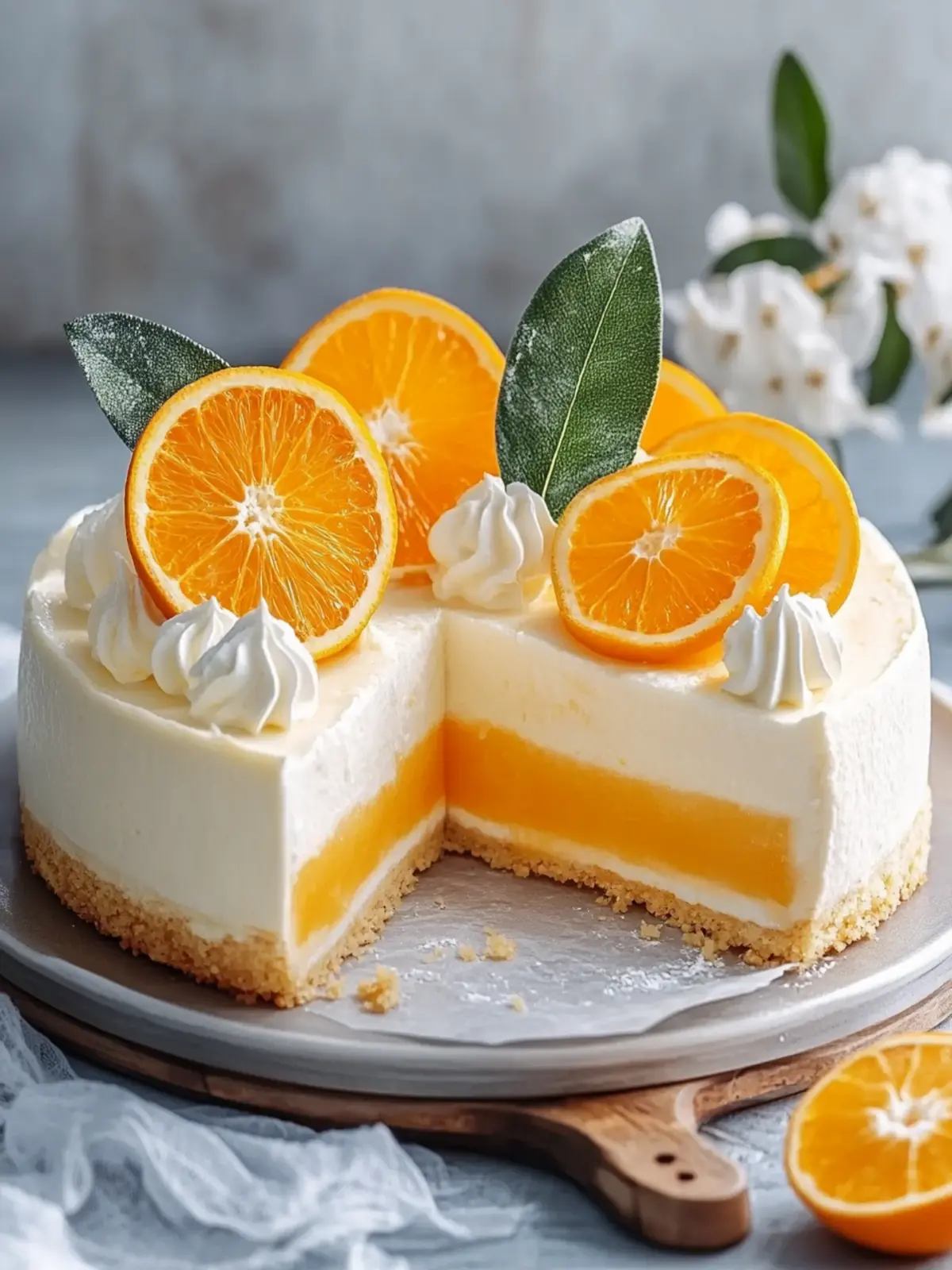 Orangen-Sahne-Käsekuchen