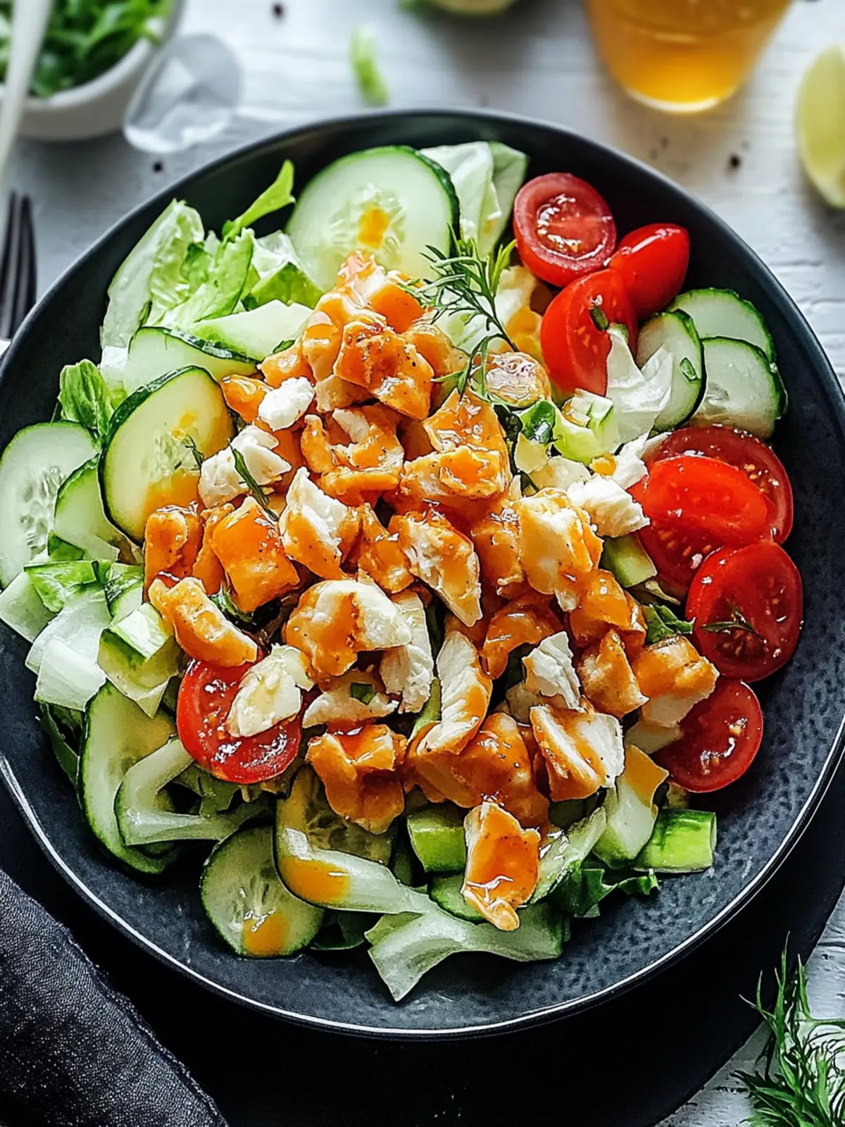 Honig heißer Hähnchensalat