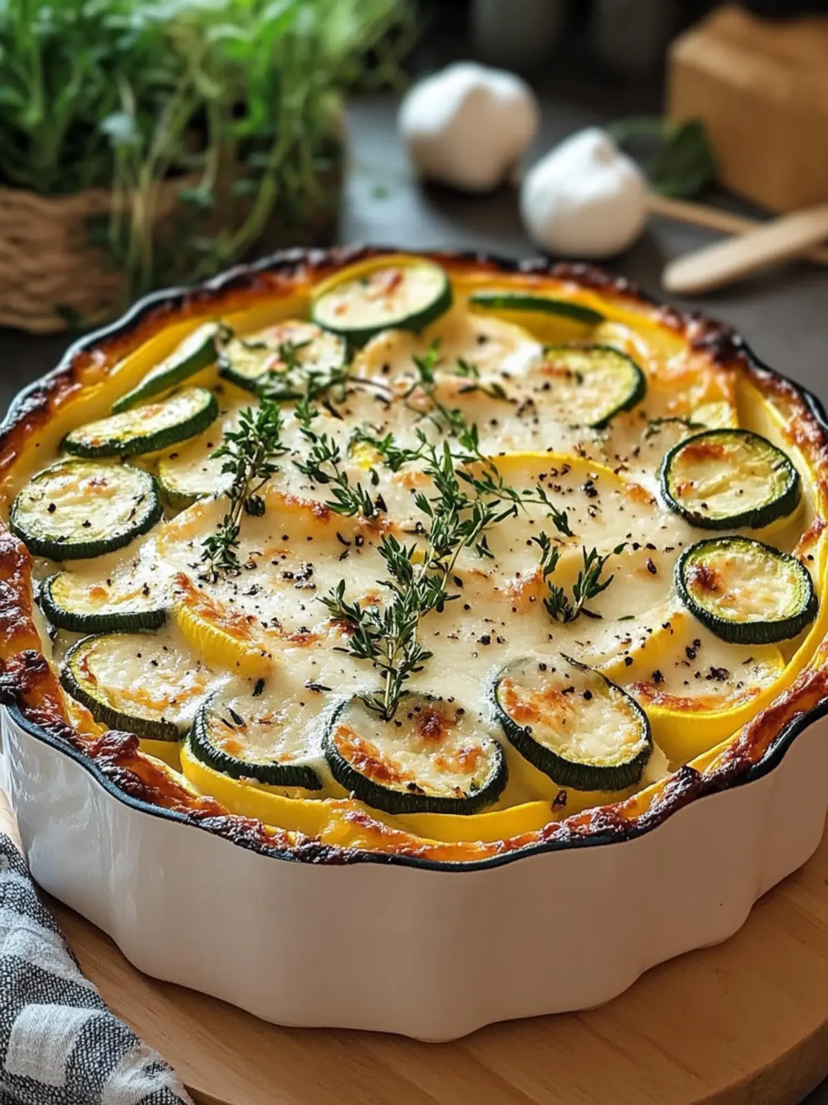 Köstlicher Zucchiniauflauf mit Käse