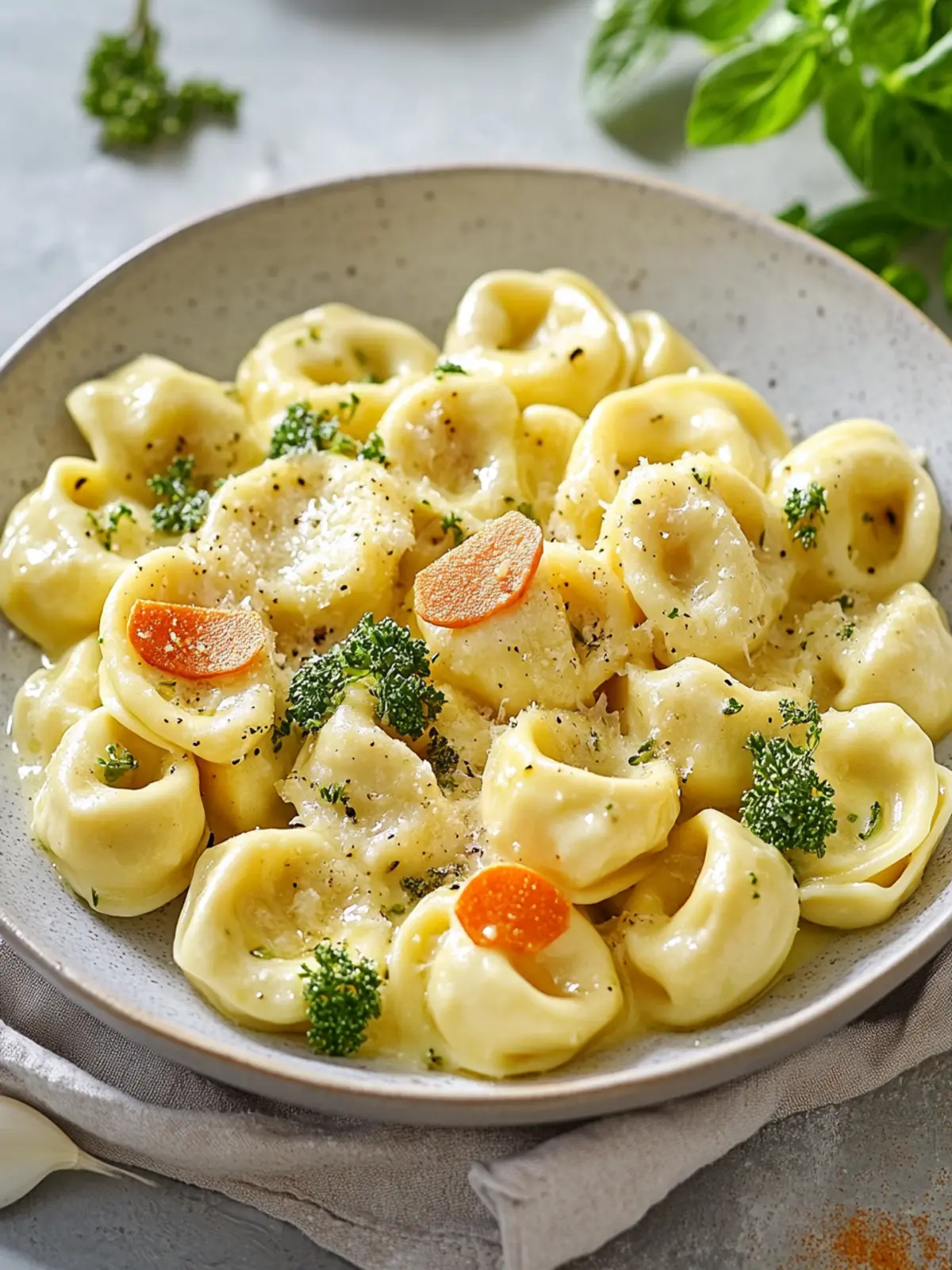 Himmlisch Cremige Gemüsetortellini Pfanne