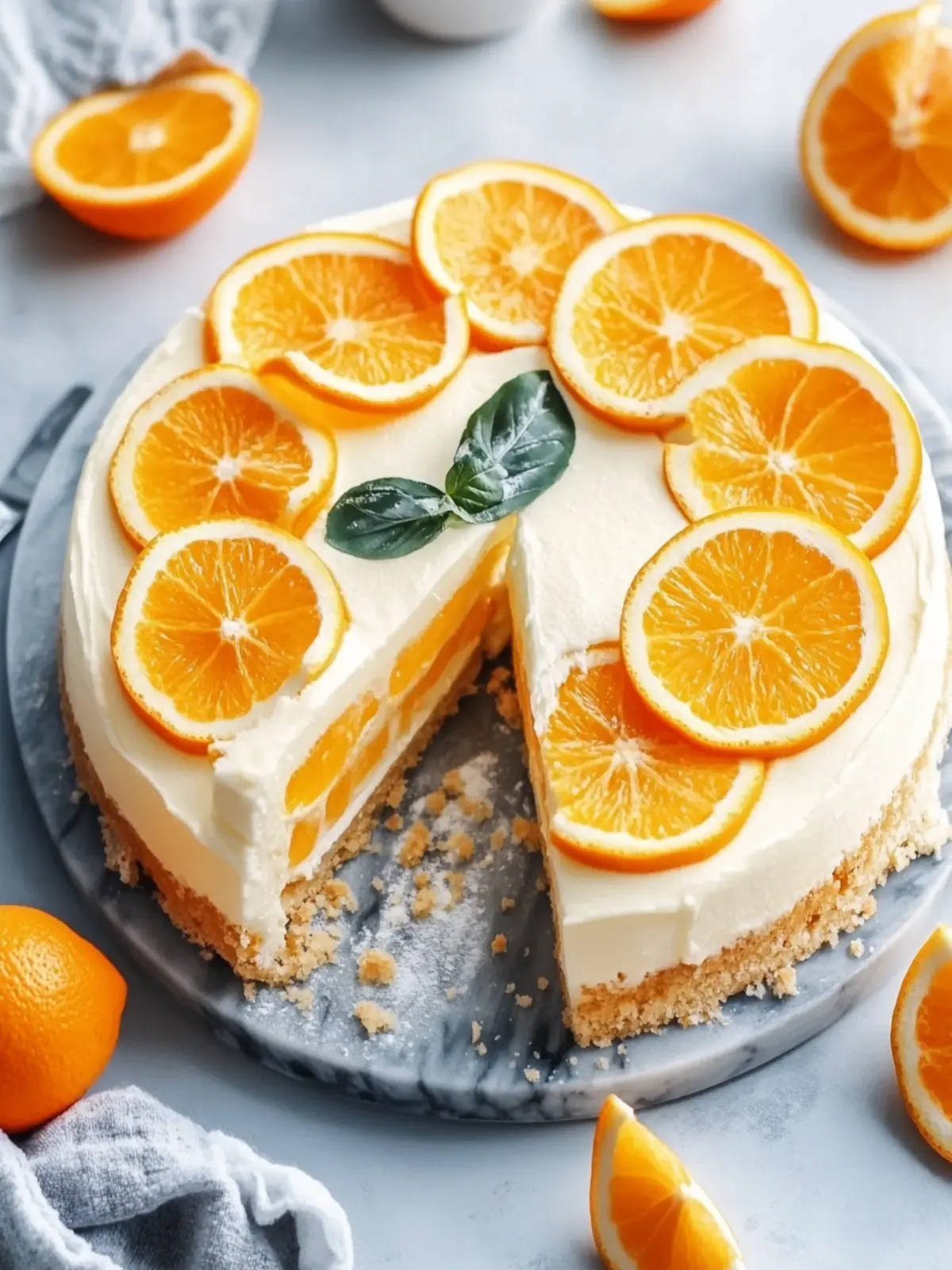 Orangen-Sahne-Käsekuchen