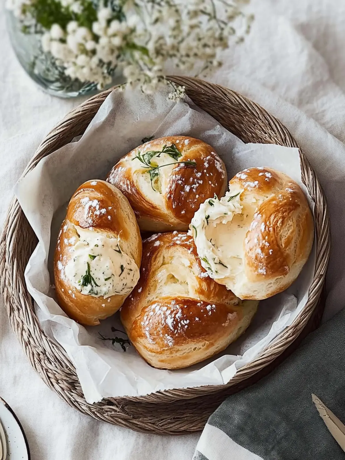 Herzhafte Hefeknoten mit Fenchelbutter