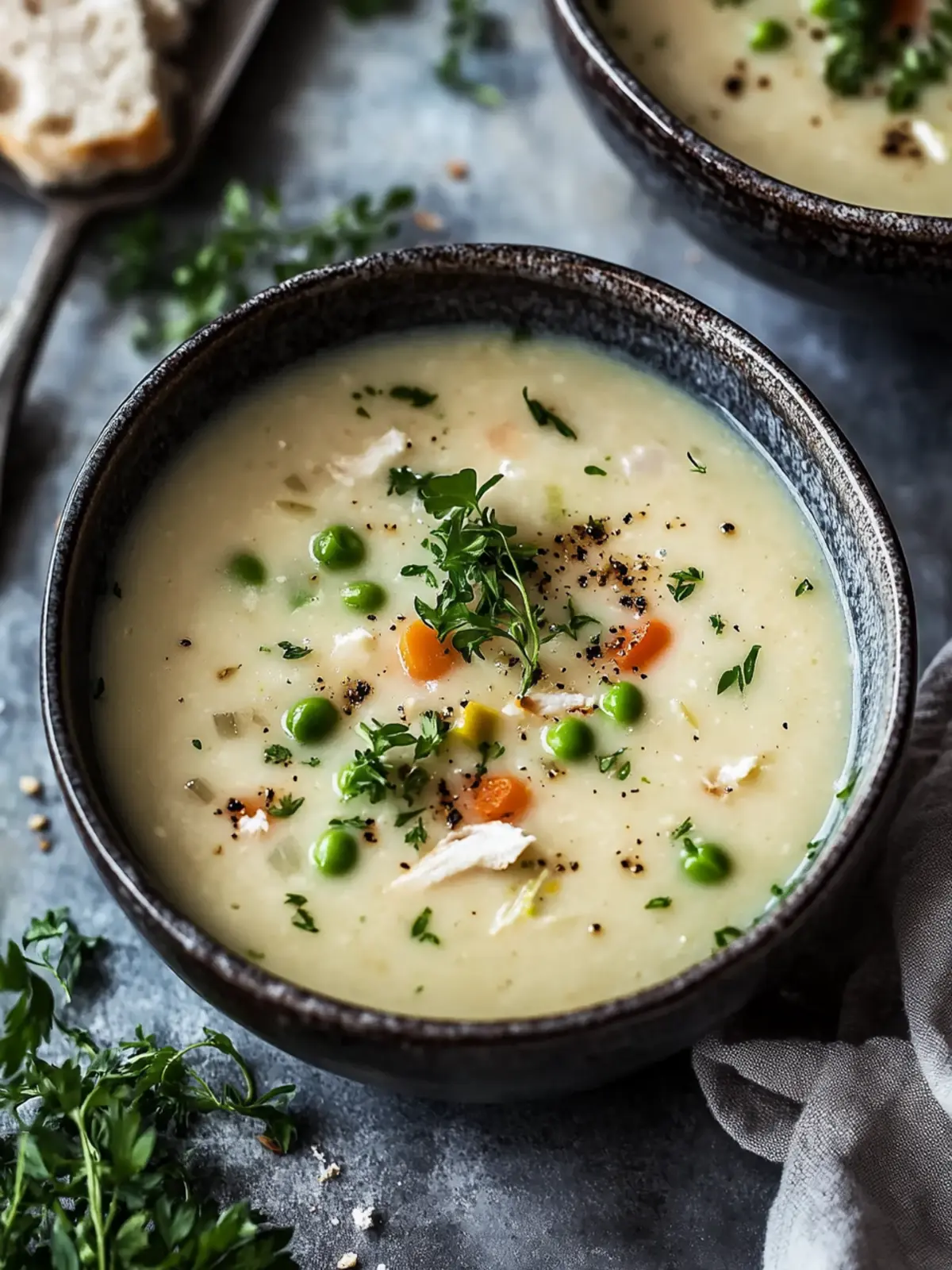 Creamy chicken rice soup for soul-warming evenings