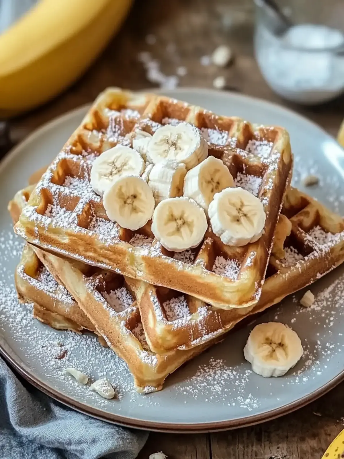 Bananen-Haferflocken-Waffeln