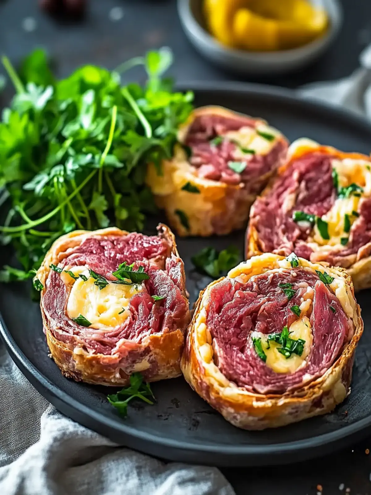 Keto Corned Beef und Käsebrötchen