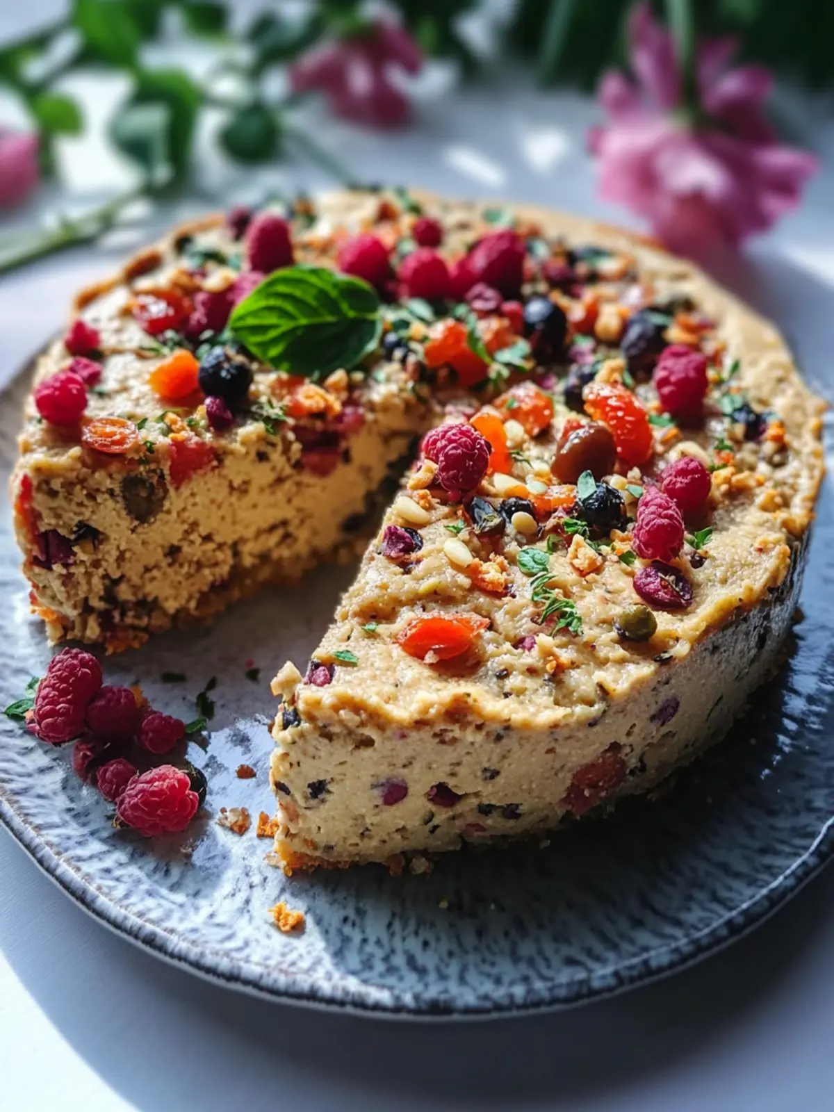 Veganer Gemüsekuchen mit Kichererbsenmehl