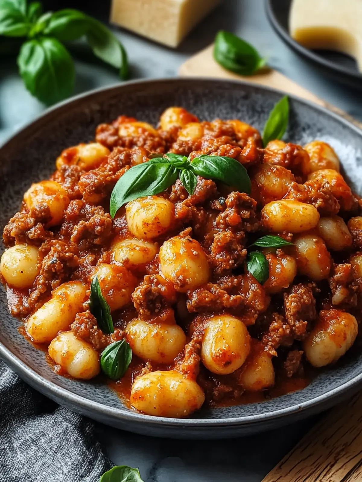 Gnocchi with minced meat