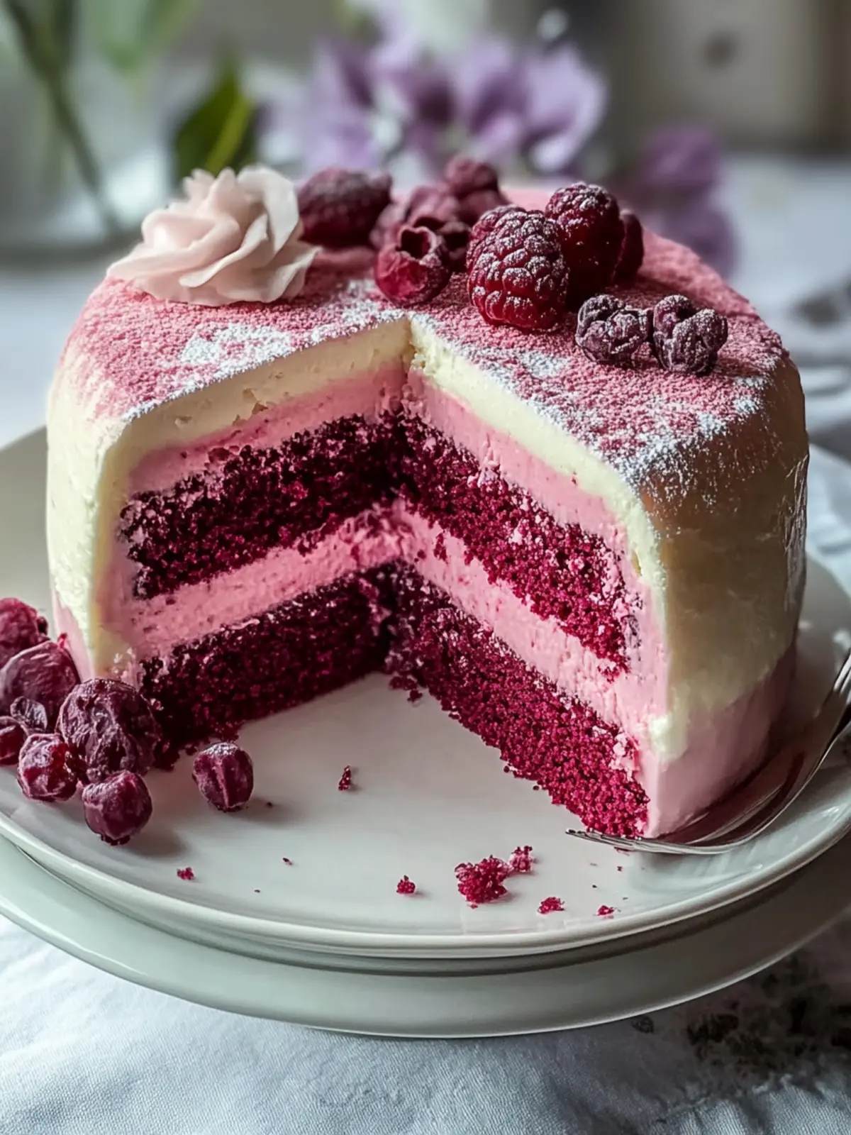 Muttertags rosa Samtkuchen