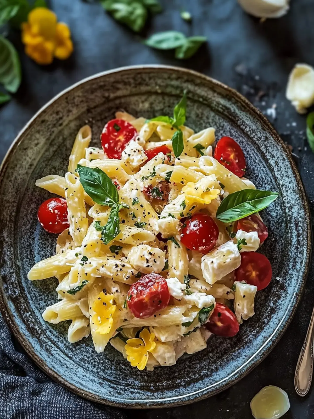 Zitronen-Hühnchen-Pasta-Salat