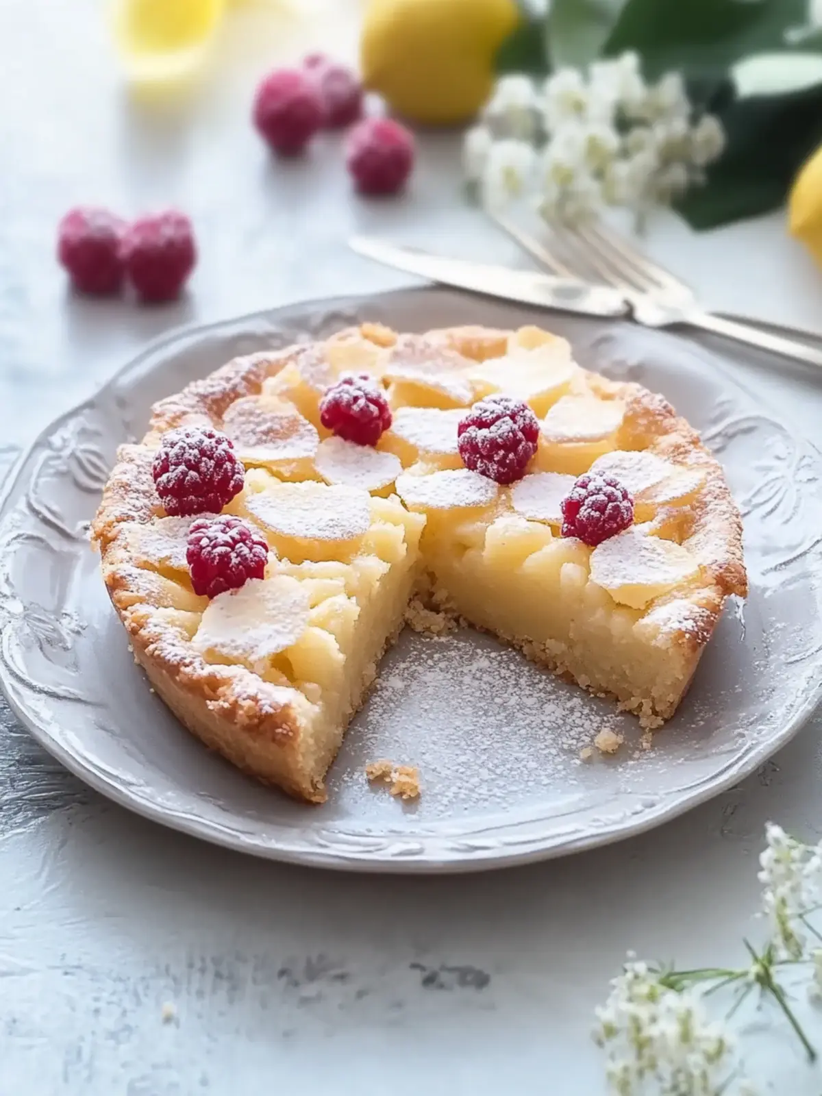 Crispy plum cake with crumb topping enjoy