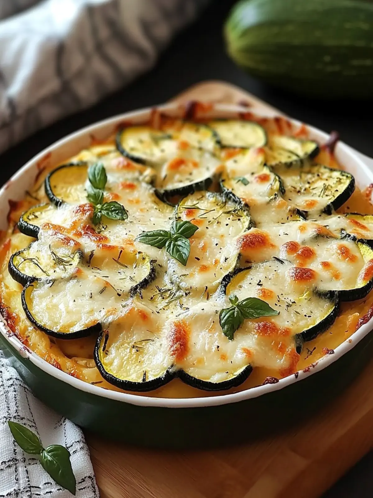Köstlicher Zucchiniauflauf mit Käse