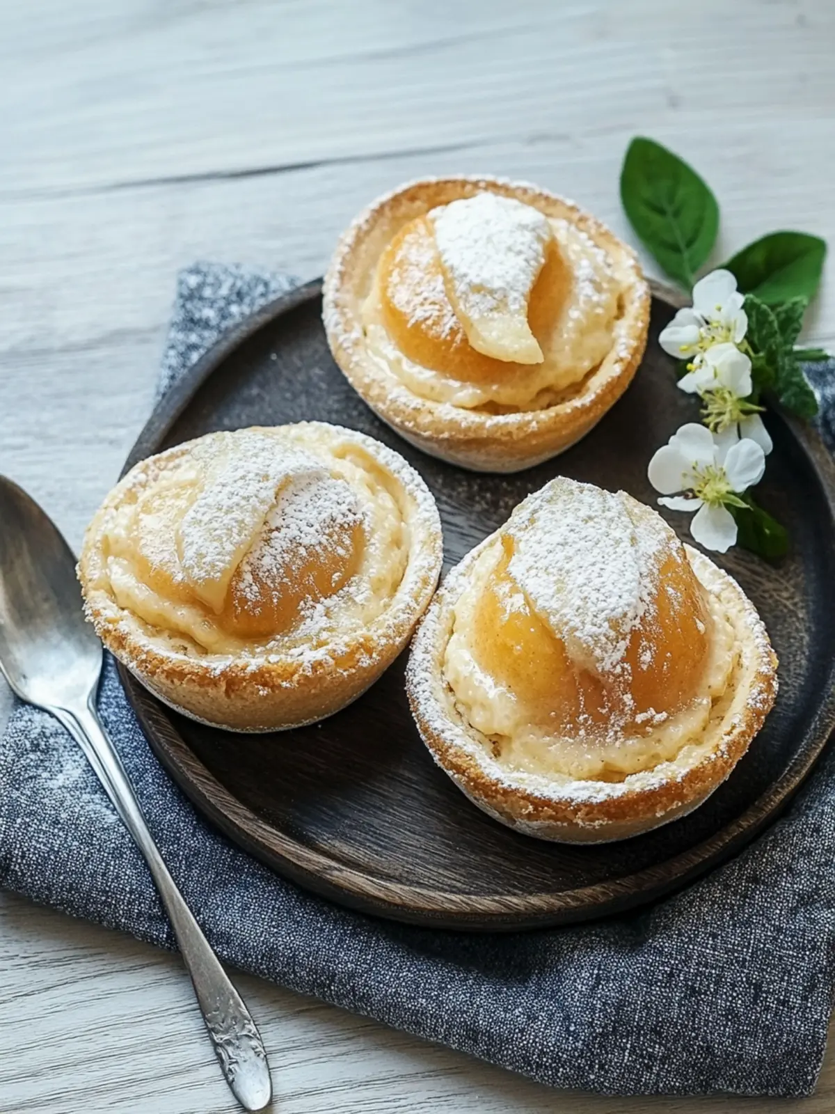 Puddingplätzchen mit Blätterteig
