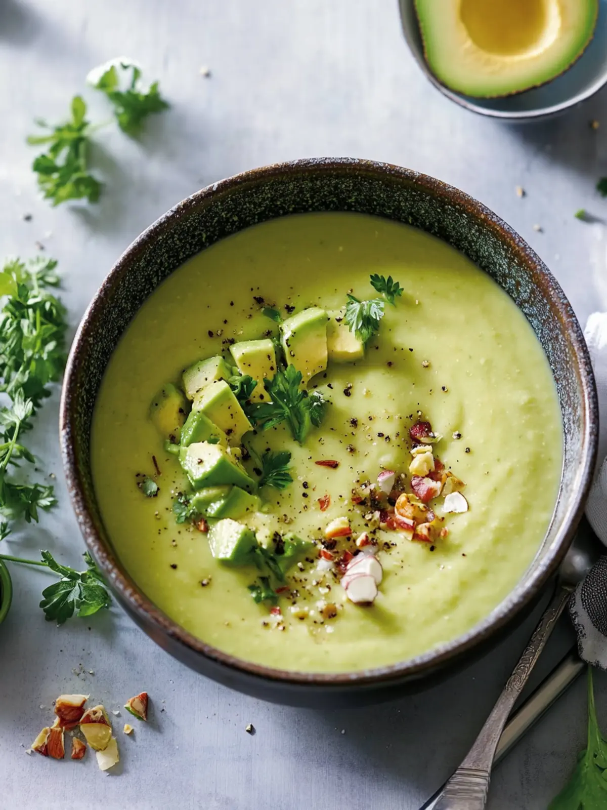 Avocado-Mandel-Suppe