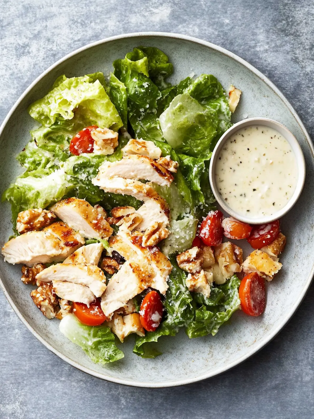 Fried chicken breast with parmesan dressing