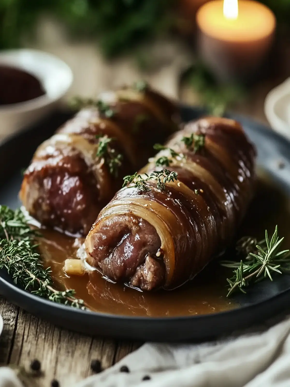 Rinderrouladen mit Senf und Gewürzgurken