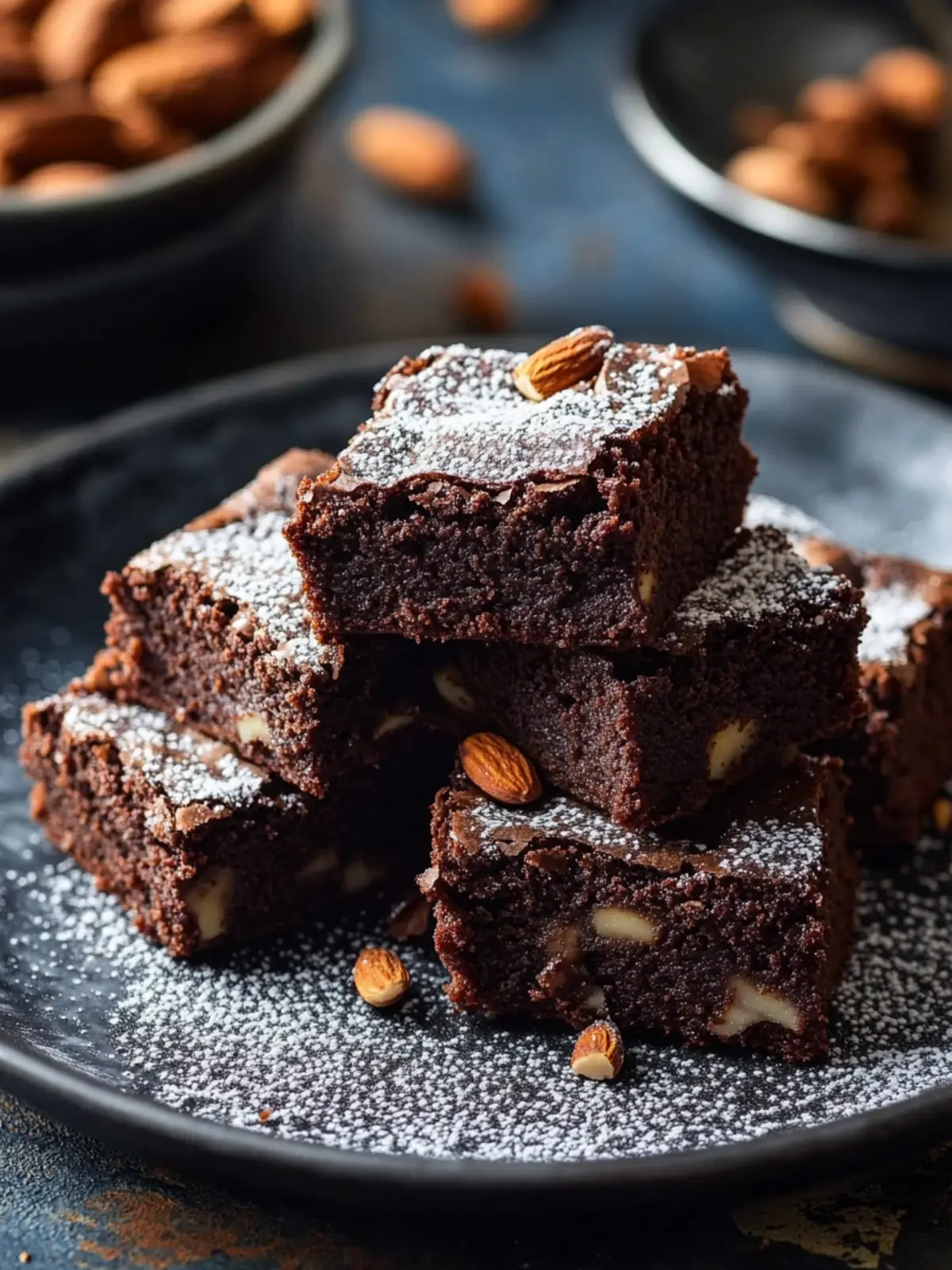 sternförmige Nuss-Brownies