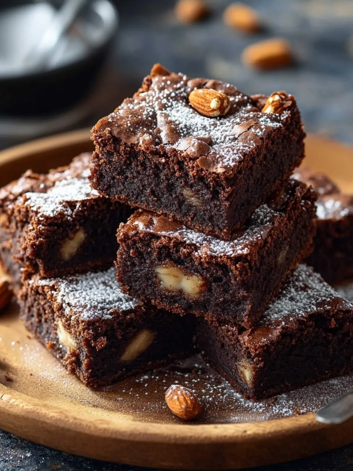 sternförmige Nuss-Brownies