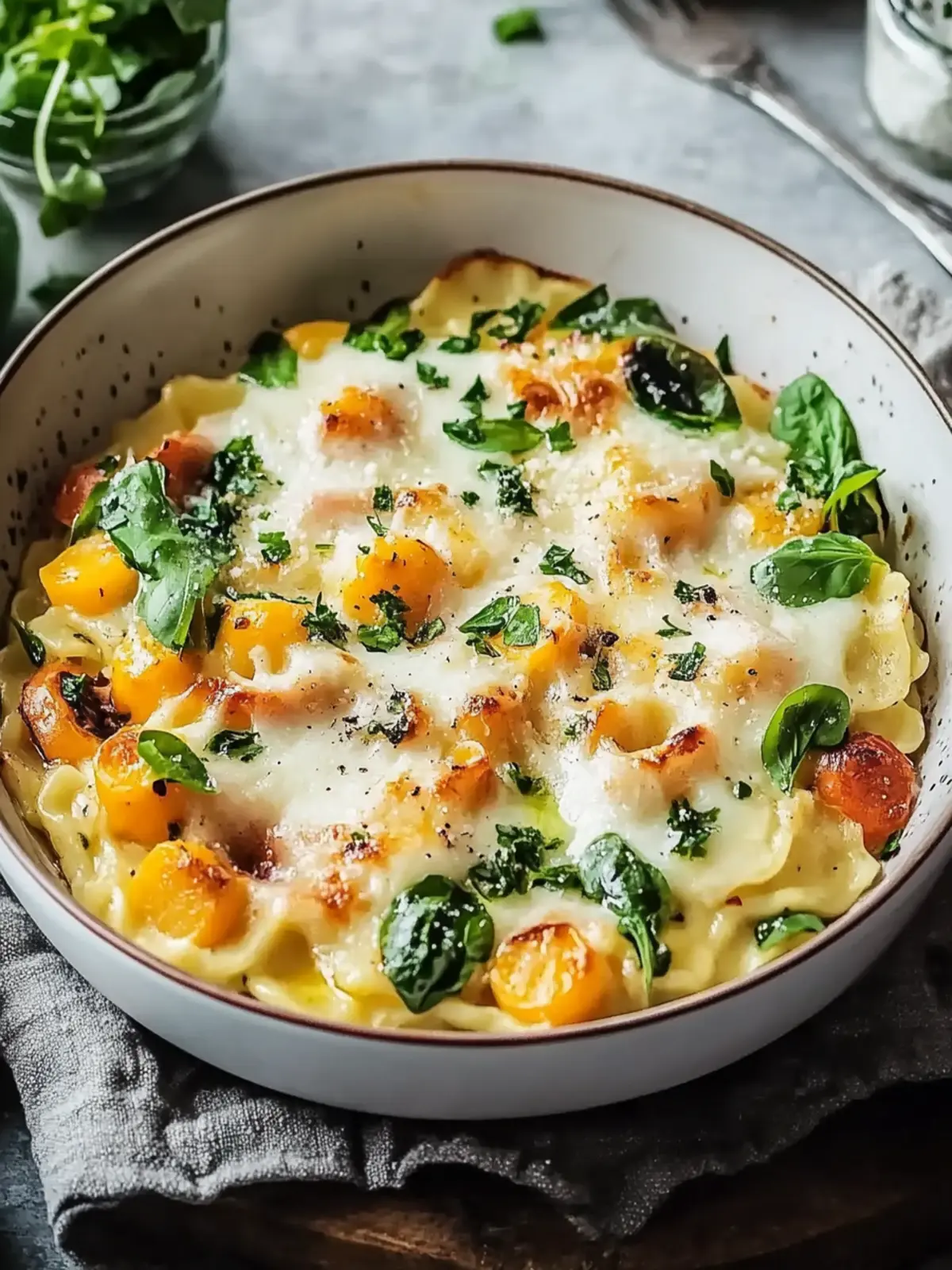 Spätzle casserole with vegetables