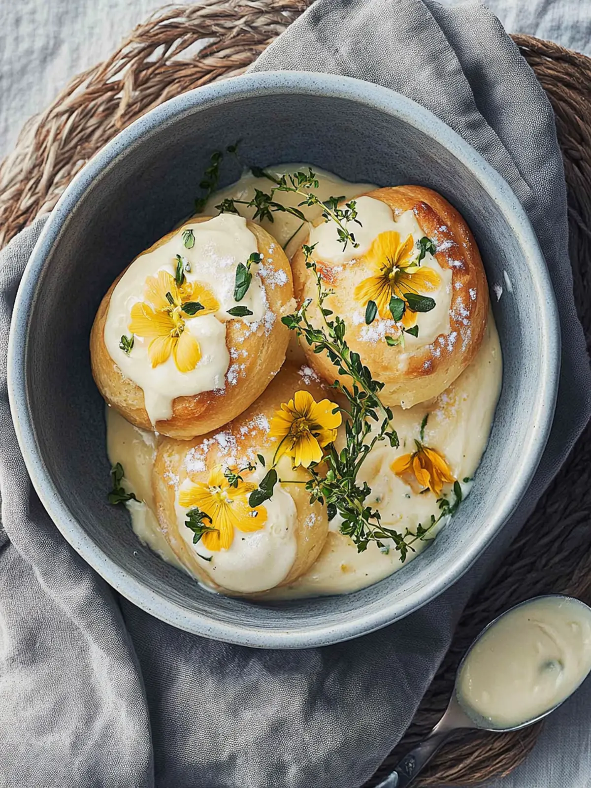 Herzhafte Hefeknoten mit Fenchelbutter