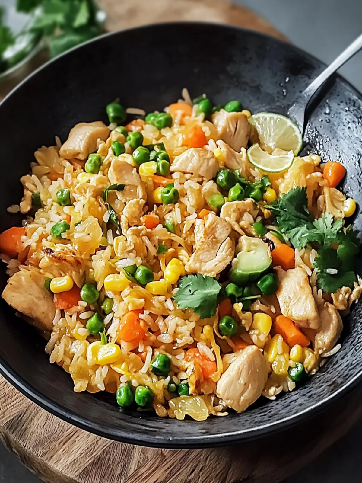 Asiatischer Hähnchenbratreis