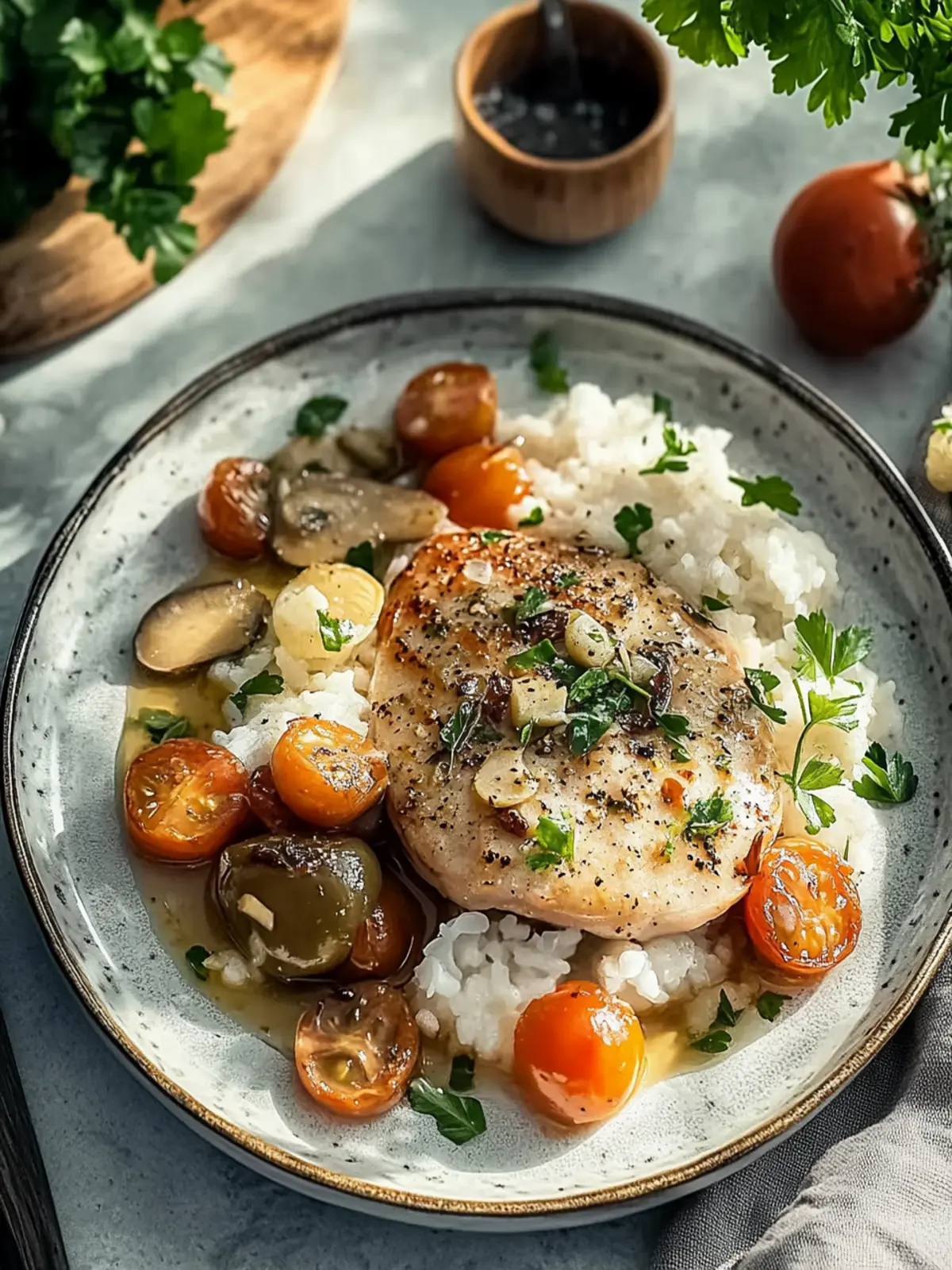 Pepper stew with turkey breast