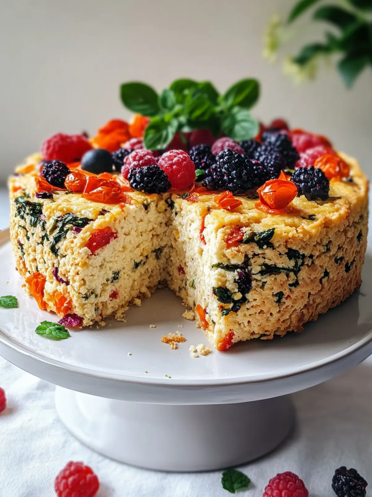 Veganer Gemüsekuchen mit Kichererbsenmehl