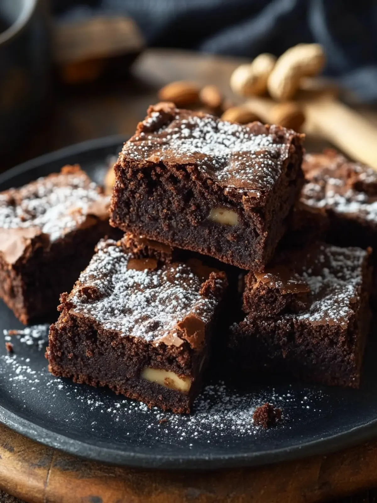 sternförmige Nuss-Brownies