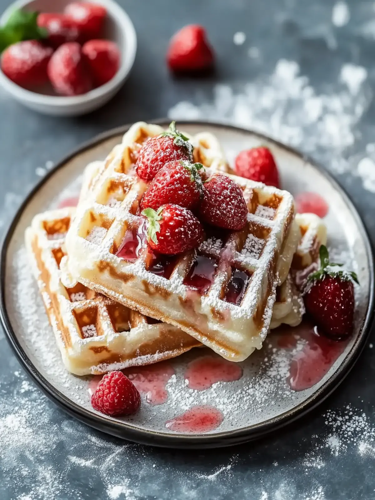 Rotvelours Marmorwaffeln