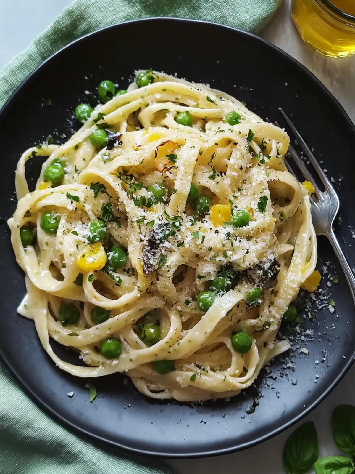 One-Pot-Pasta mit Erbsen und Artischocken