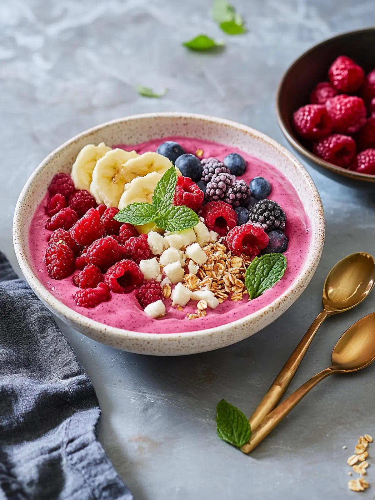 Dicke Glatte Smoothie Schüssel