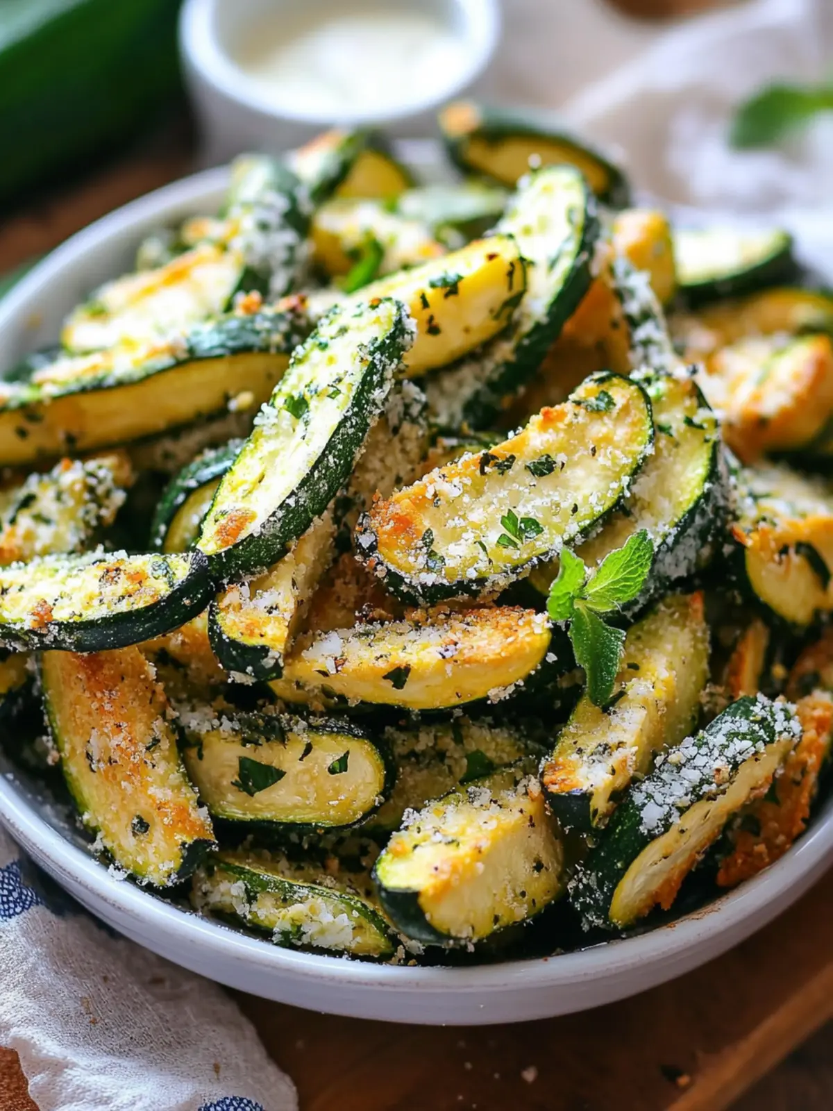 Zucchini Pommes – Knusprige, Low-Carb Pommes aus Zucchini