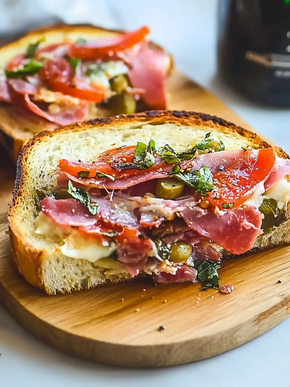 Muffaletta-Toast