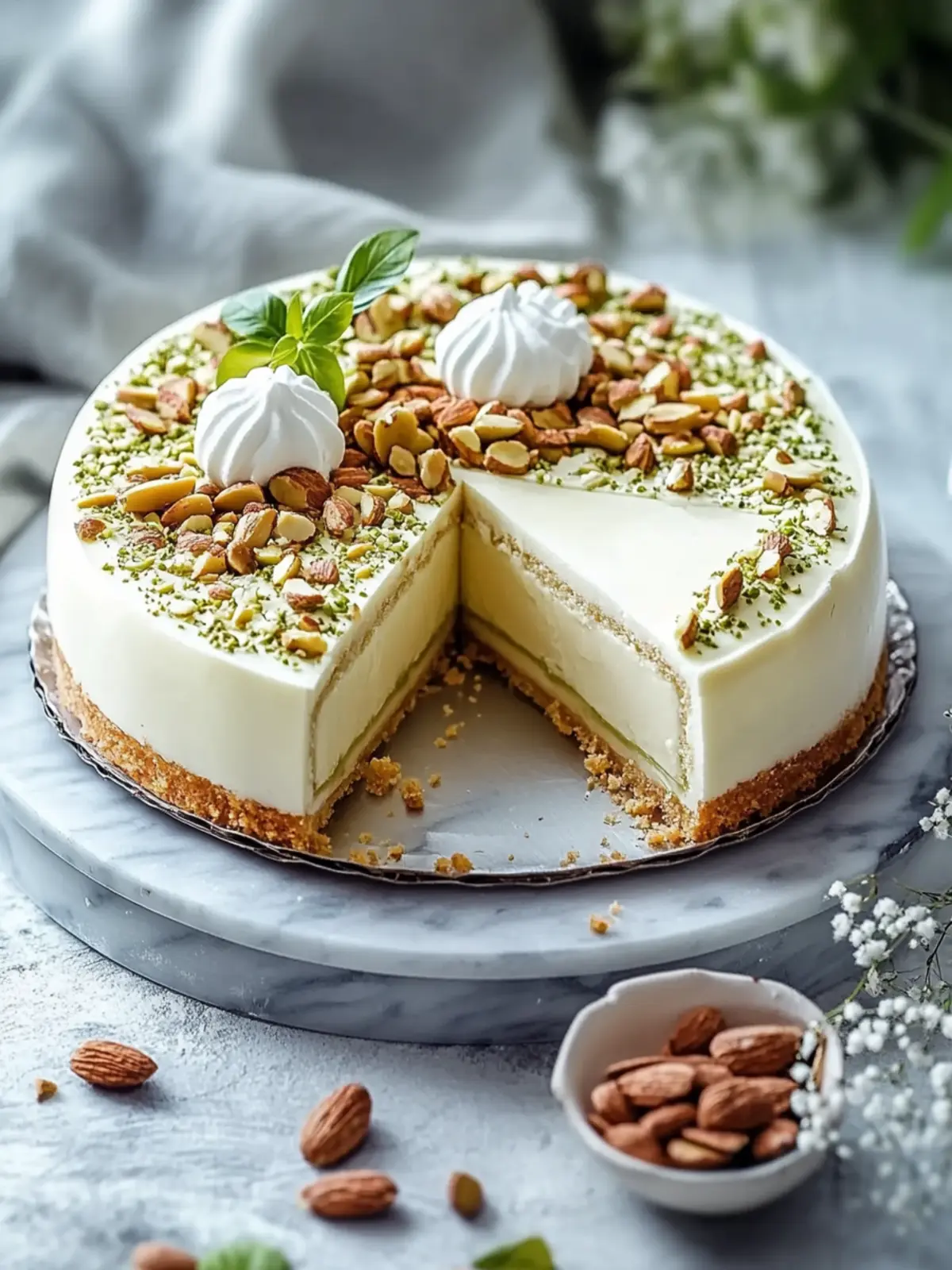 Cremiger Pistazienkäsekuchen