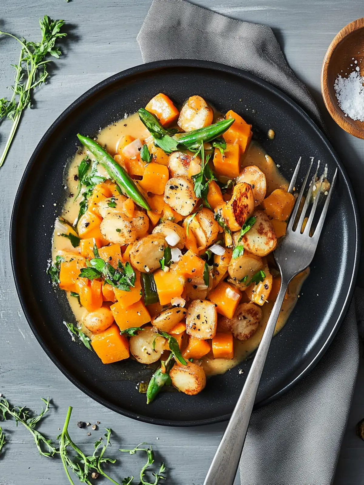 Sweet Potato Shrimp Pan