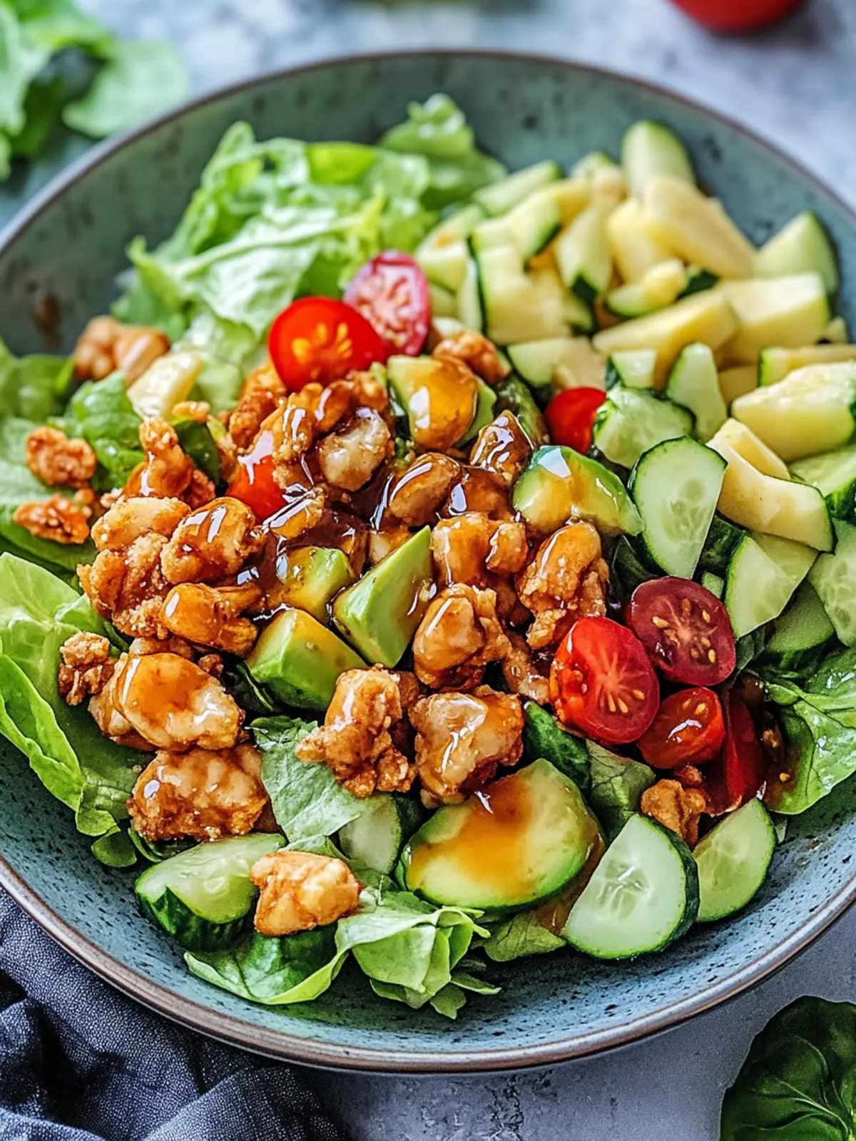 Honig heißer Hähnchensalat