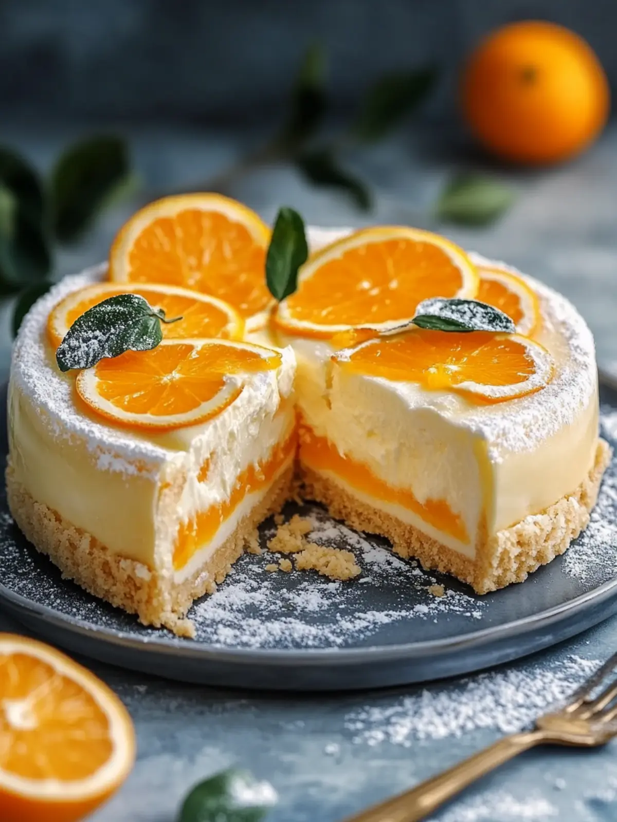 Orangen-Sahne-Käsekuchen