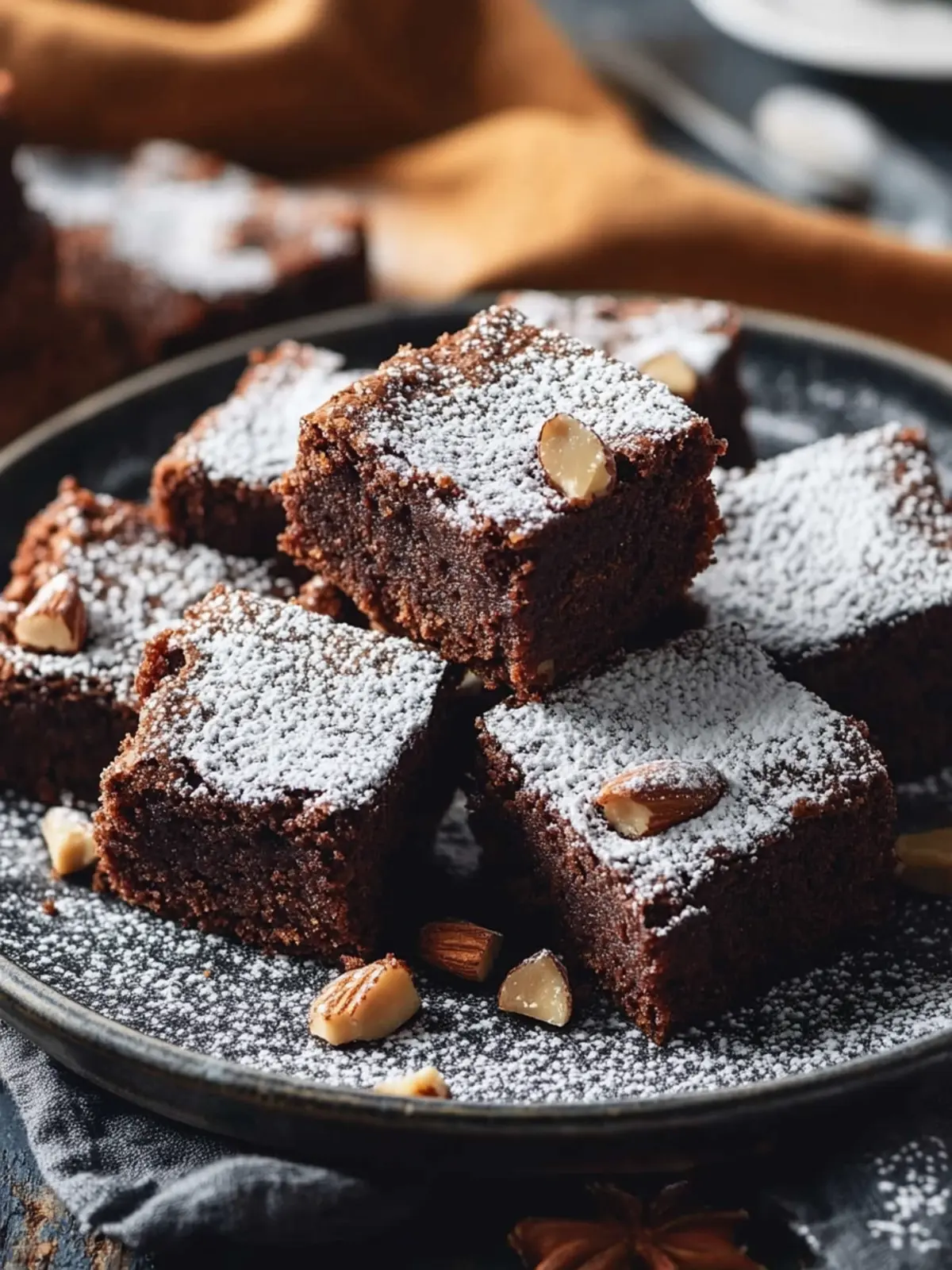 sternförmige Nuss-Brownies