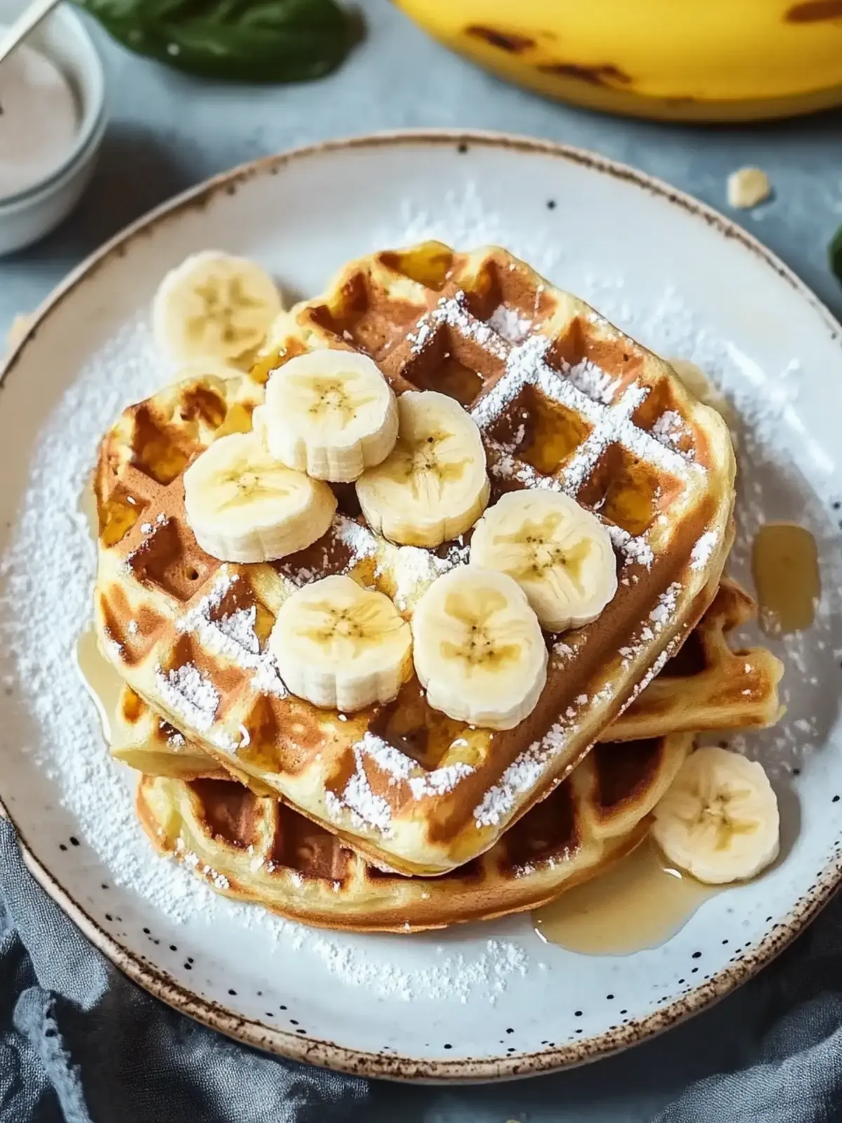 Bananen-Haferflocken-Waffeln
