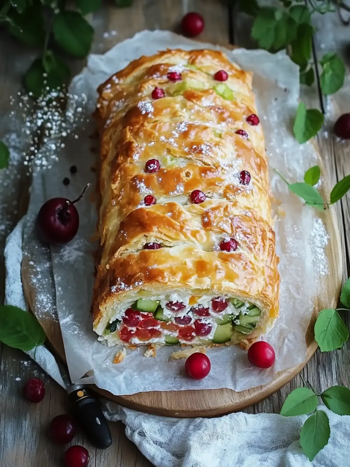 Gemüsestrudel mit Blätterteig