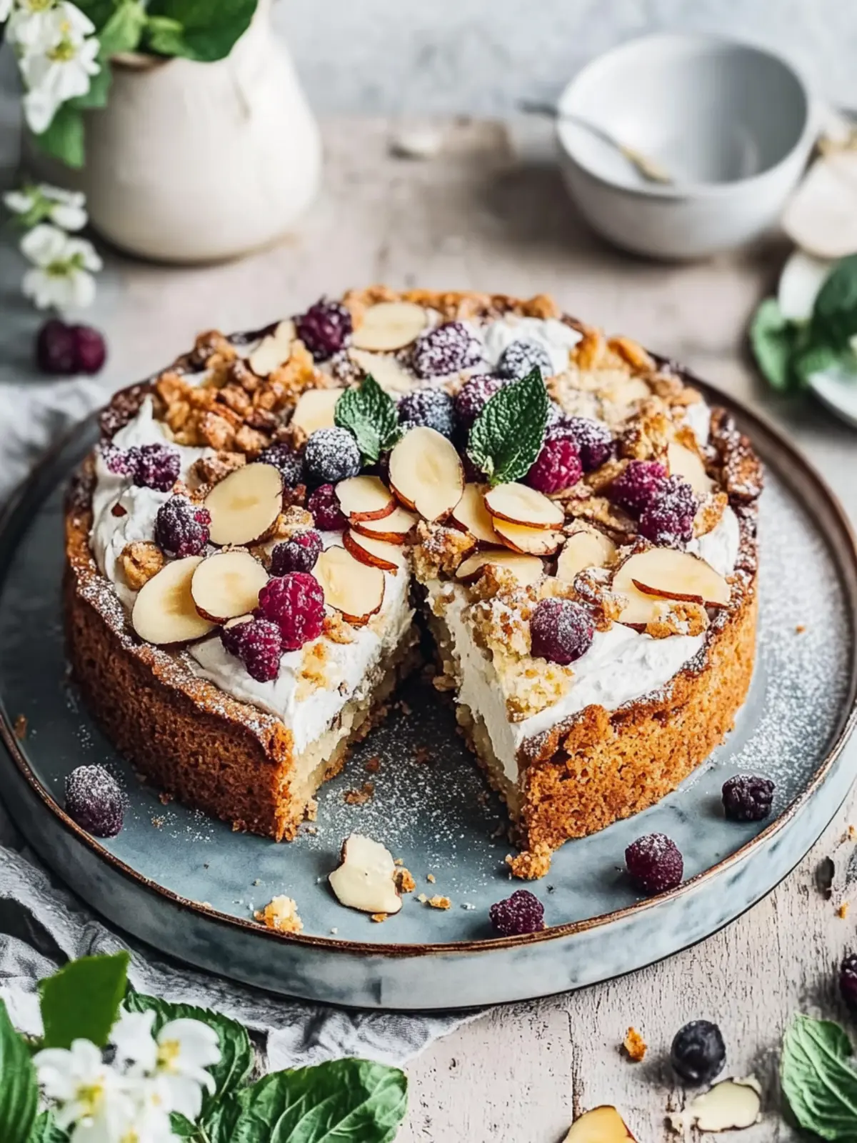 Zwetschgenkuchen mit Mandelkruste