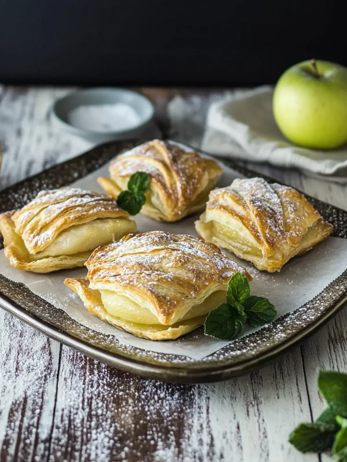 Apfeltaschen mit Blätterteig