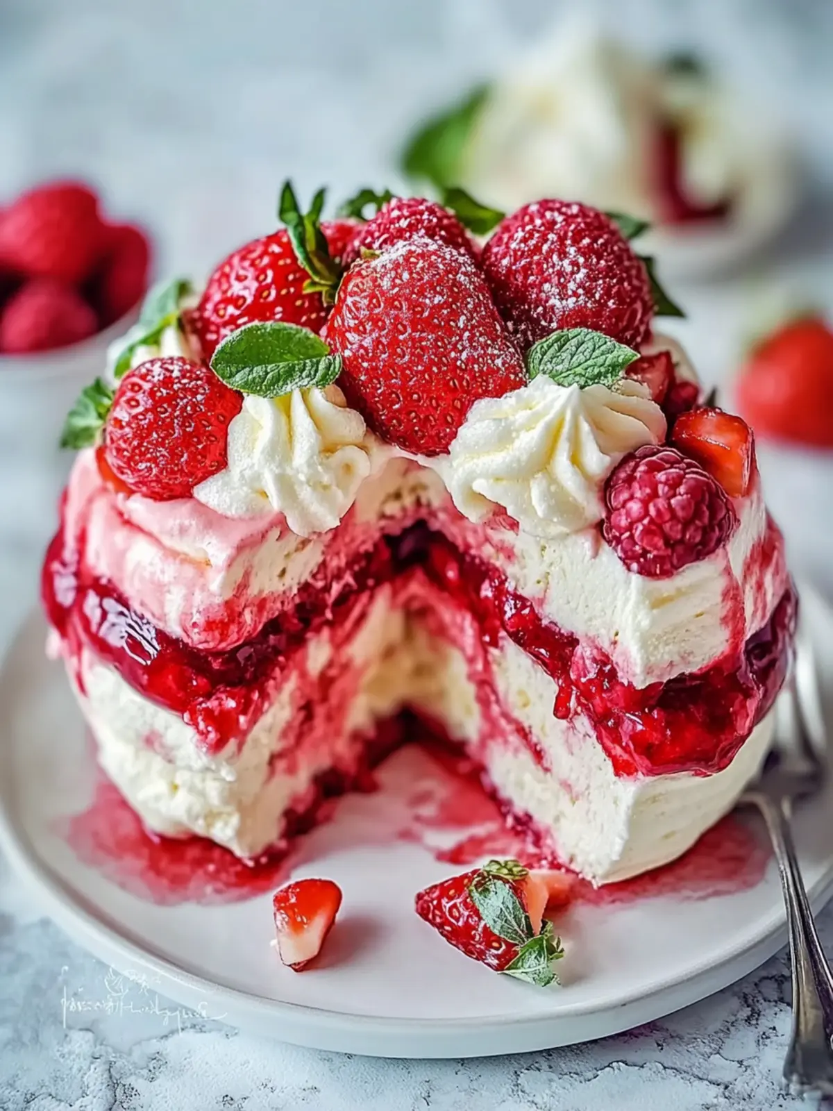 Erdbeer-Sahne-Traumschicht - Besonderes Muttertagsdessert