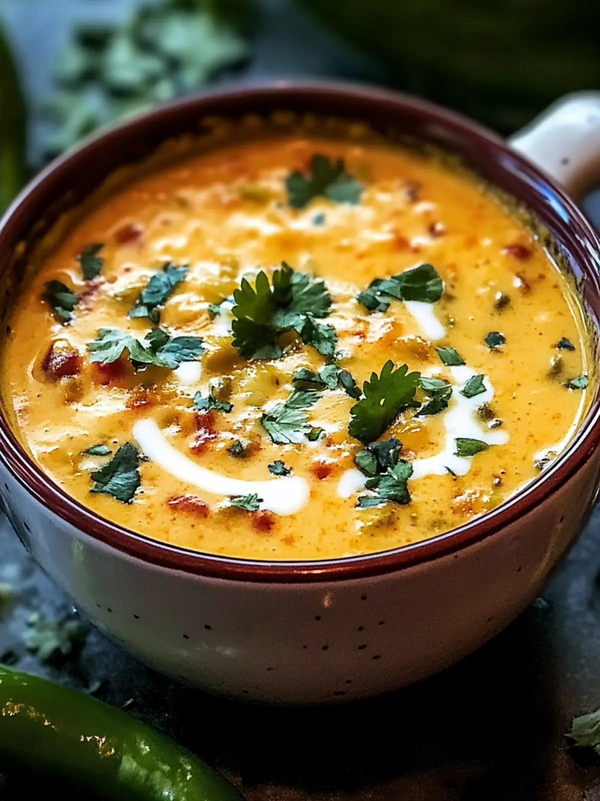 Wärmende Chile Relleno Suppe für kalte Tage