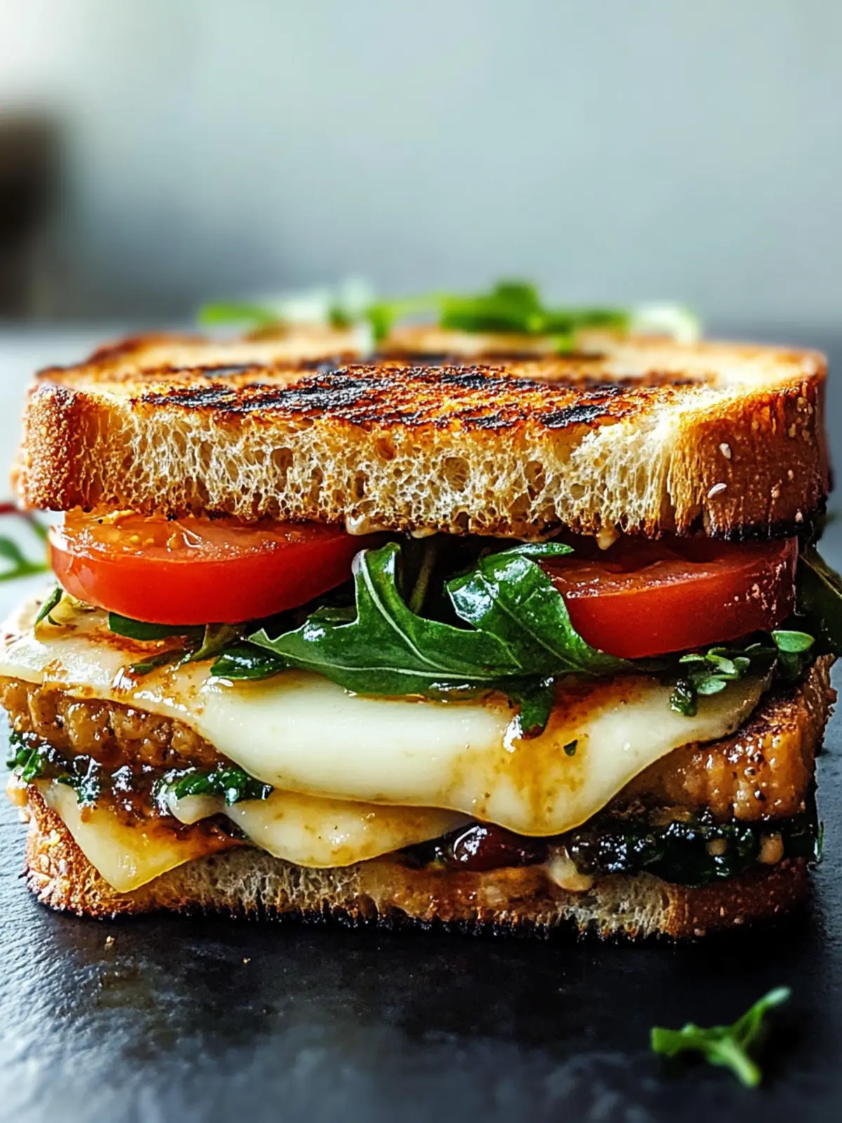 Gegrilltes Balsamico-Vinaigrette Sandwich Melt