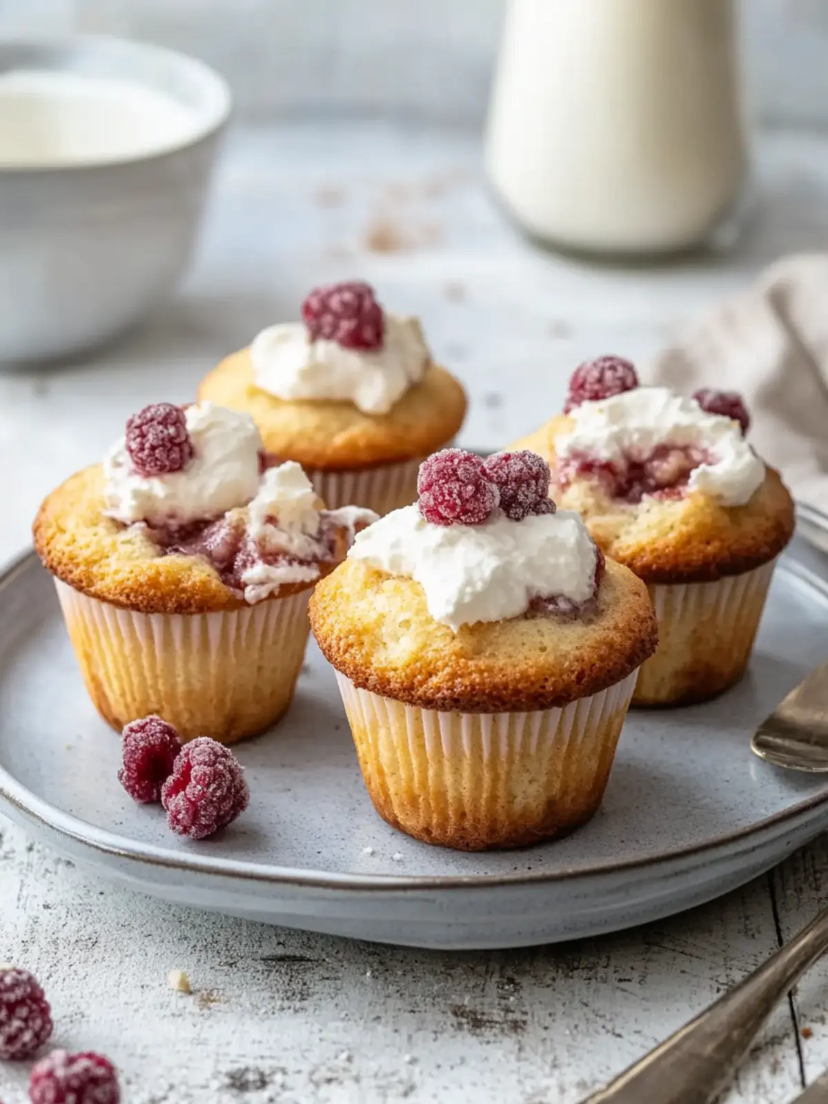 Pudding Muffins mit Quark