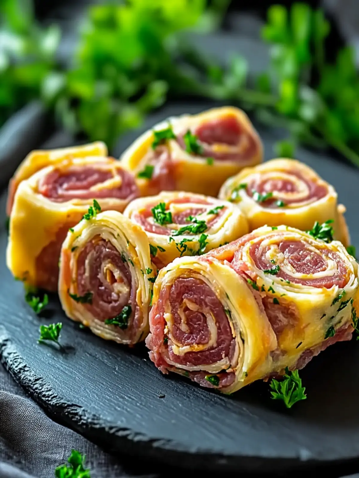 Keto Corned Beef und Käse Roll-Ups
