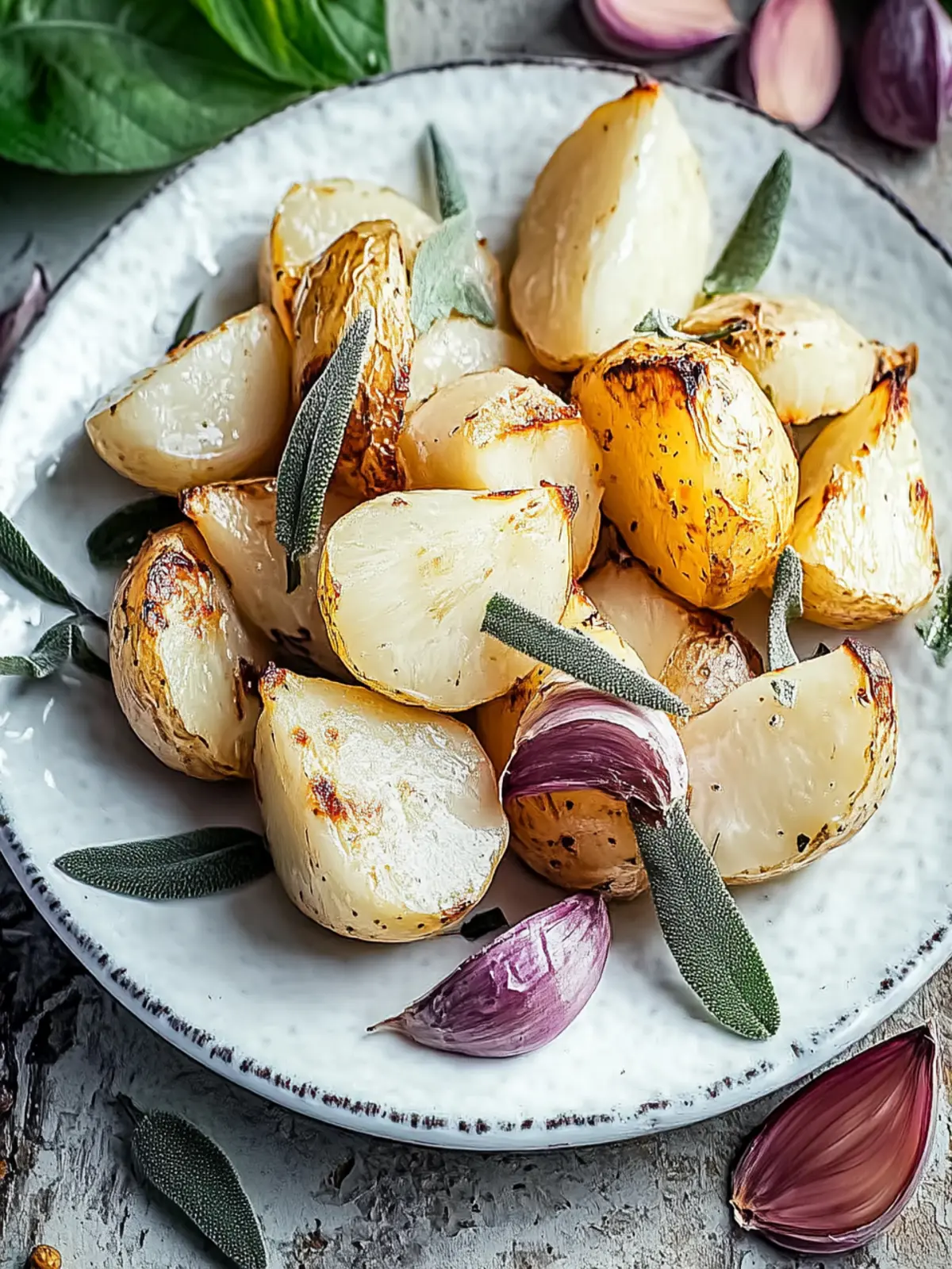 Knoblauch und Salbei Röstkartoffeln