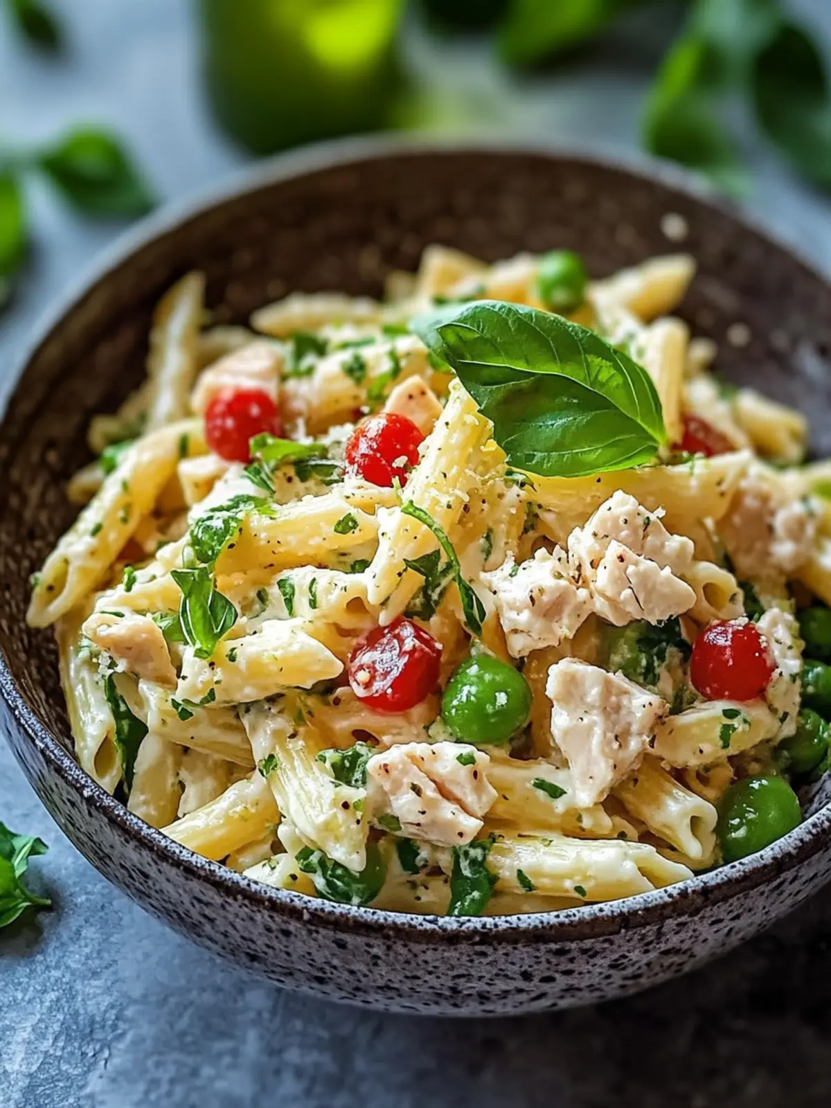 Zitronen-Hühnchen-Pasta-Salat